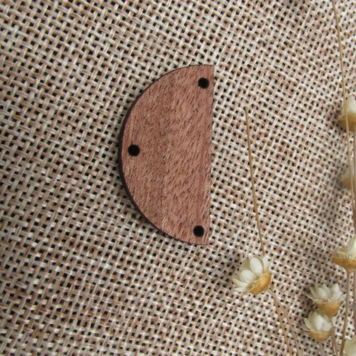 6pcs Unfinished Blank Wooden Half Circle Doroid Wood Shape Cutout Connector For  DIY Necklace Earring Making Jewelry