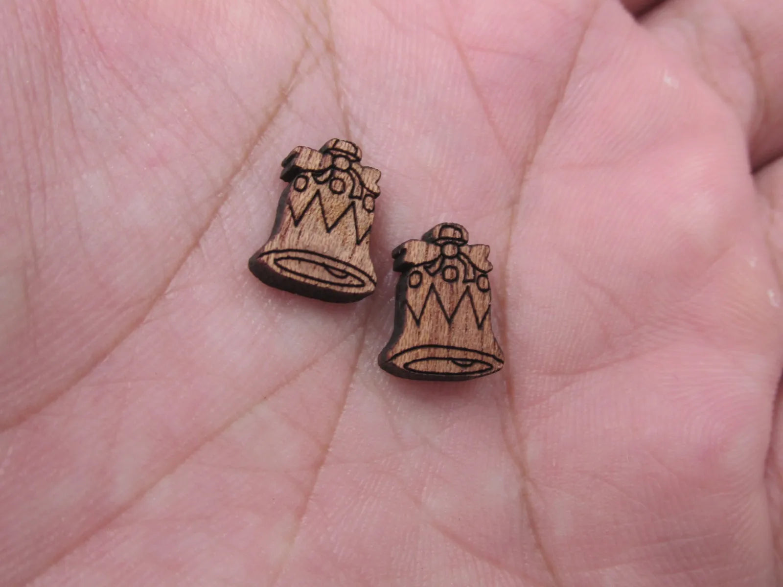 5 Pair Unfinished Blank MINI Wood Cabochon Christmas Light Stocking Sock Wooden Cutout Shape For DIY  Earrings Supplies