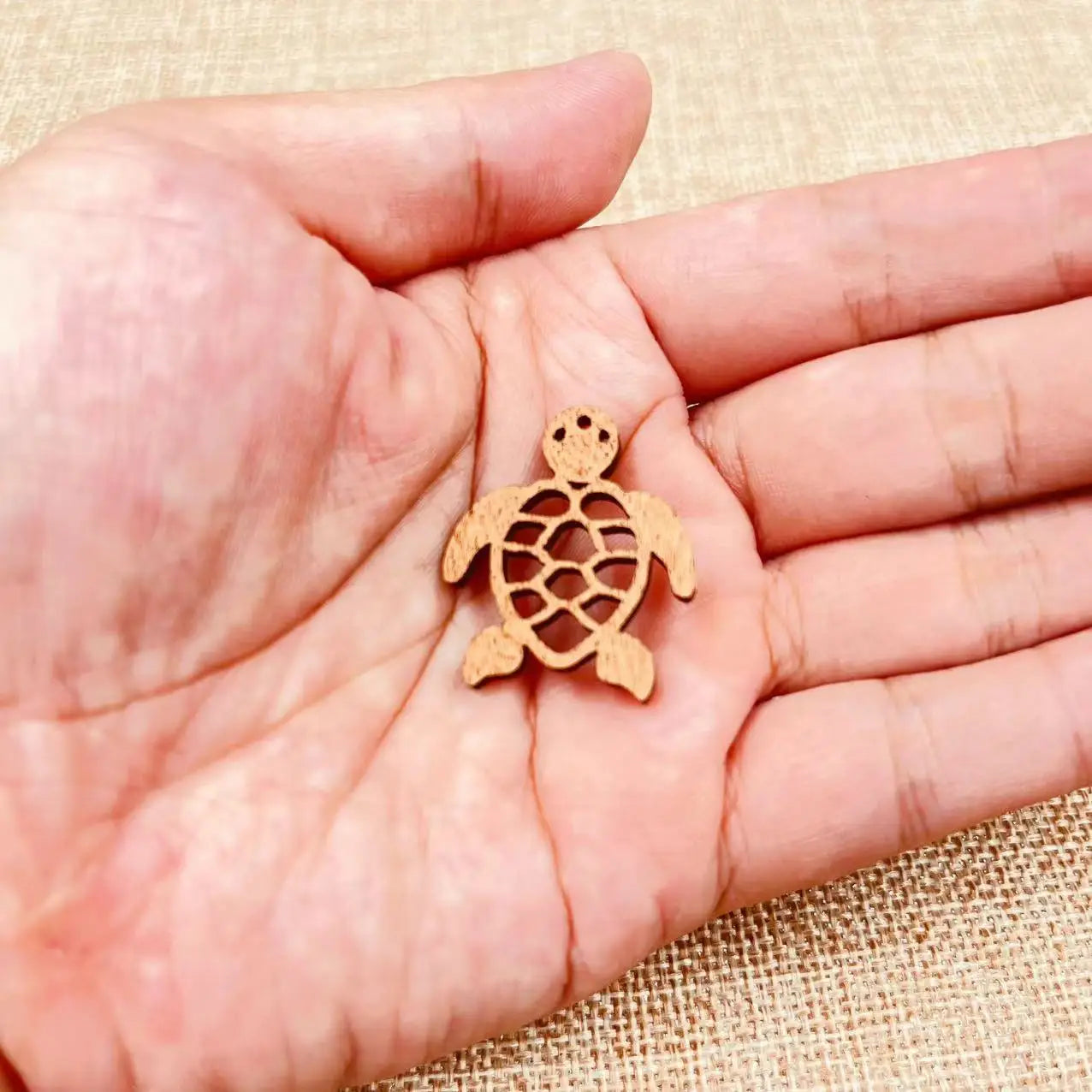 6pcs Unfinished Wooden Ocean Beach Sea Turtle Tortoise Charms Earring Pendants For Jewelry Making DIY Handmade Crafte