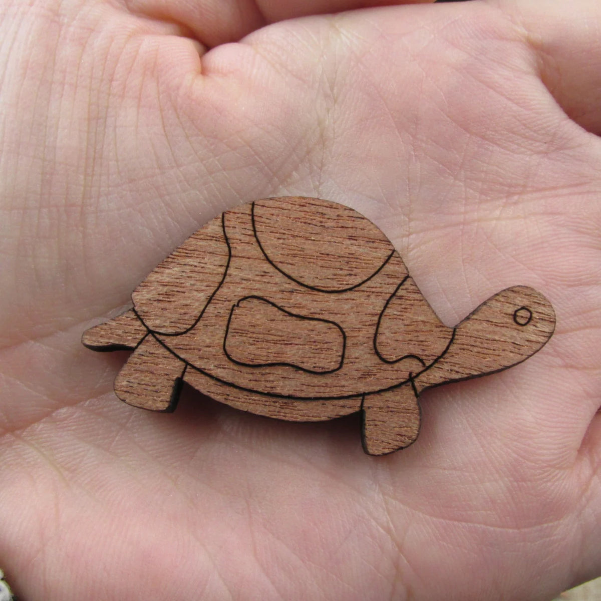3 Pair Unfinished Beach Ocean Animal Wooden Turtle Shape Cutout For Brooches Pin Magnet Pendant Jewerly Diy Making