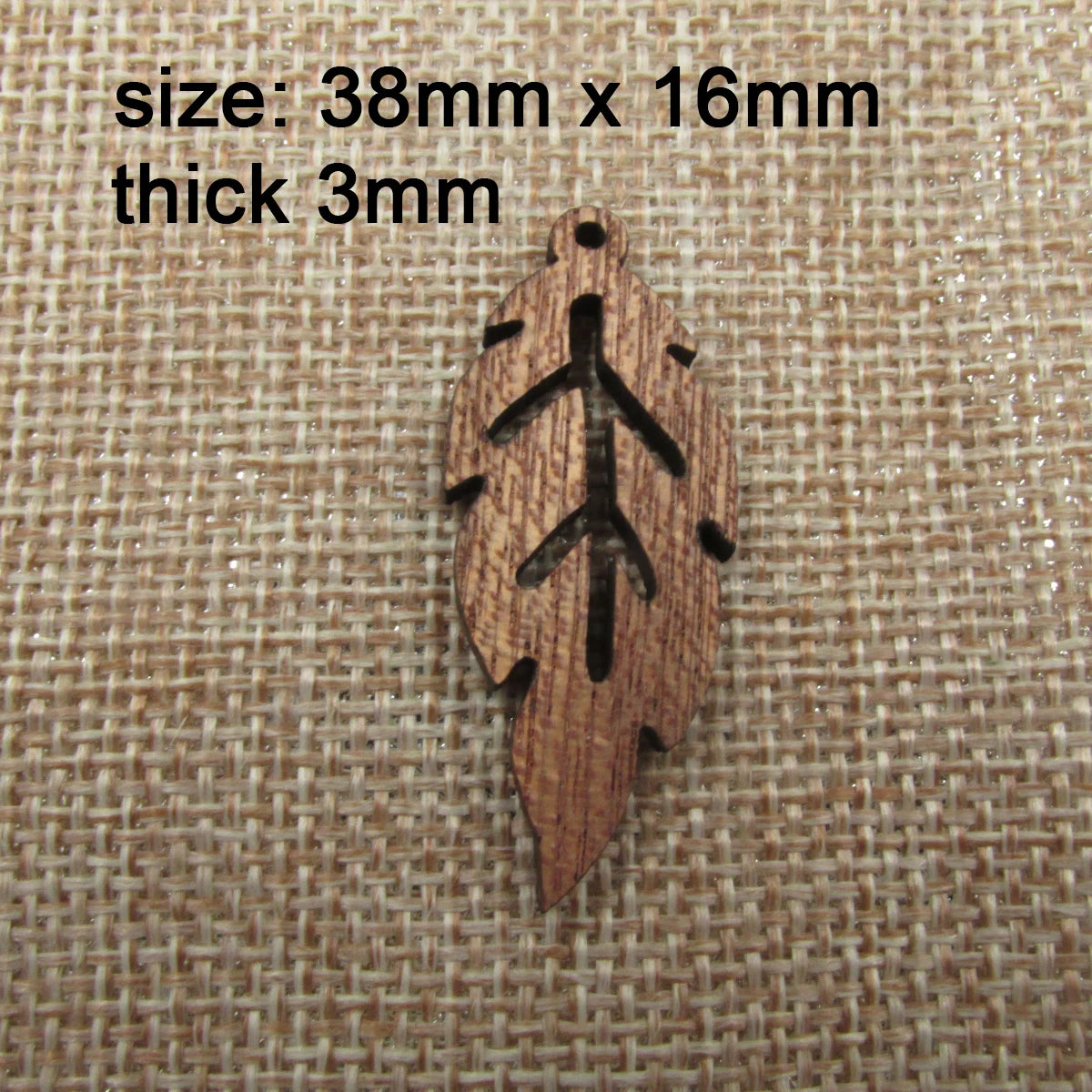 6pcs Unfinished Wood Leaf Charms Earring Wooden Feather Pendants For Jewelry Making DIY Handmade Craft