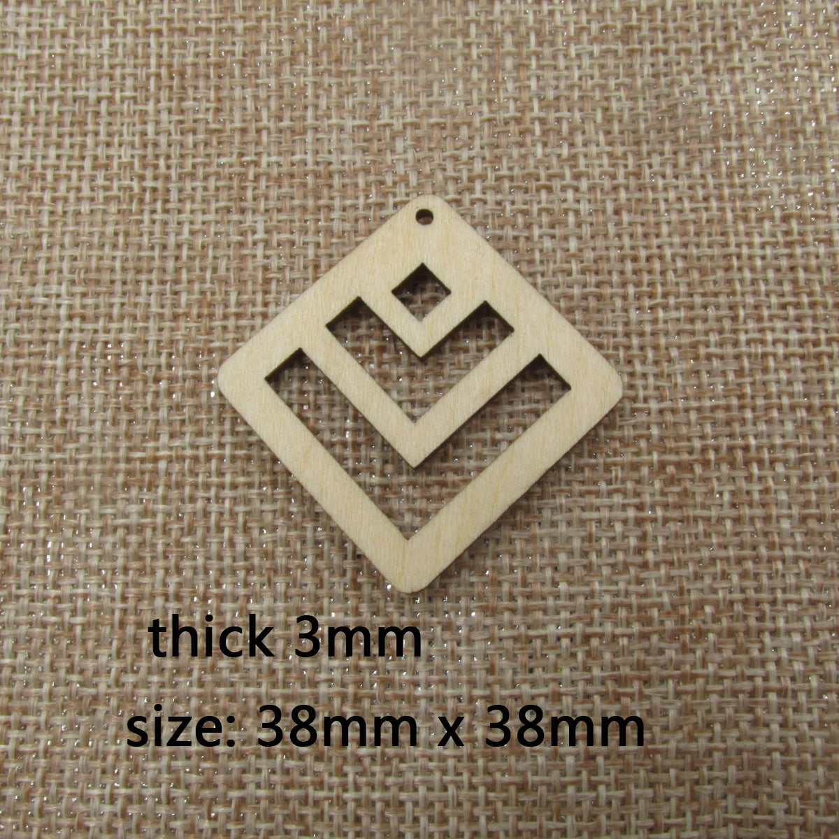 10pcs Unfinished Wood Blanks Macrames Triangle Teardrop Diamond Shape Wooden Macrame For DIY Earrings Findings Jewelry