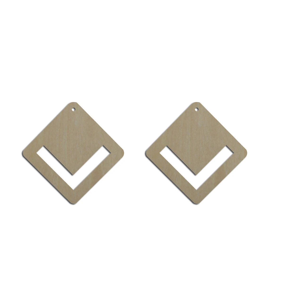 10pcs Unfinished Wood Blanks Square Diamond Shape Macrame Earring Part Findings Wholesale For DIY Jewelry Making