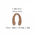 6pcs Unfinished 25mm x 18mm Blank Wooden U Semi Circle Post Stud Earring Connector Pendant for Jewelry Making