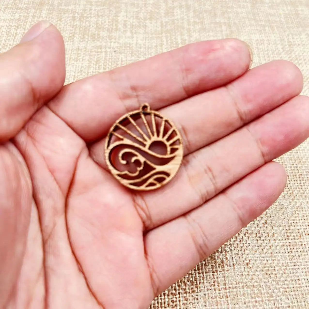 6pcs Unfinished Wood Wave Connector Sea Charms Ocean Beach Earring Pendants For Jewelry Making DIY Handmade Crafte