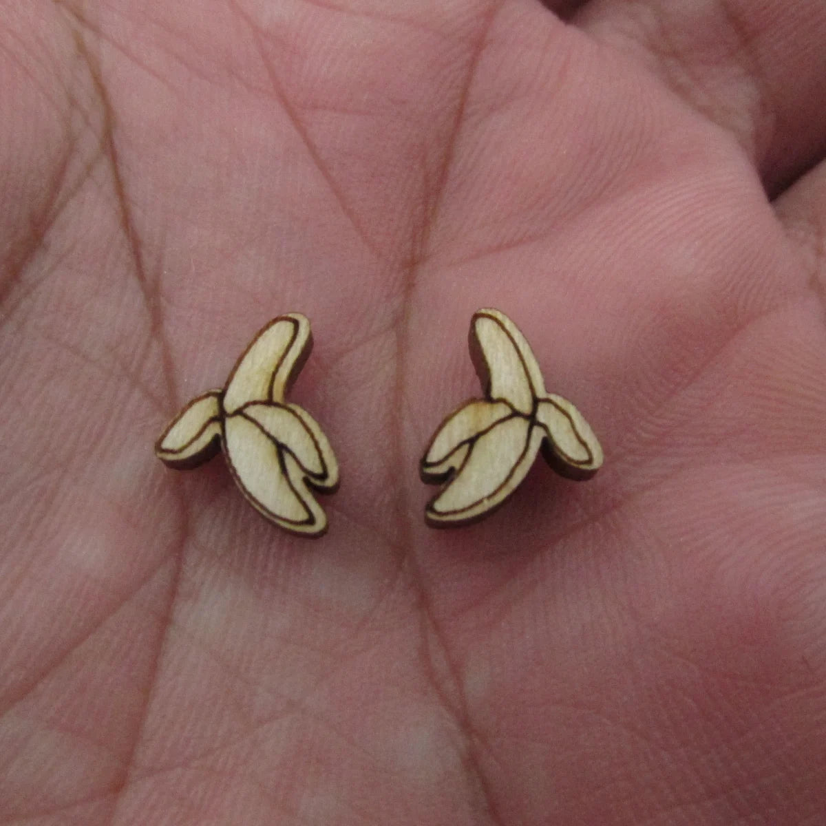 5 Pair Unfinished Blank Wooden Food Fruits Lemon Wedge Cabochon Banana Post Chili Pepper Carrot Wood Earrings Stud