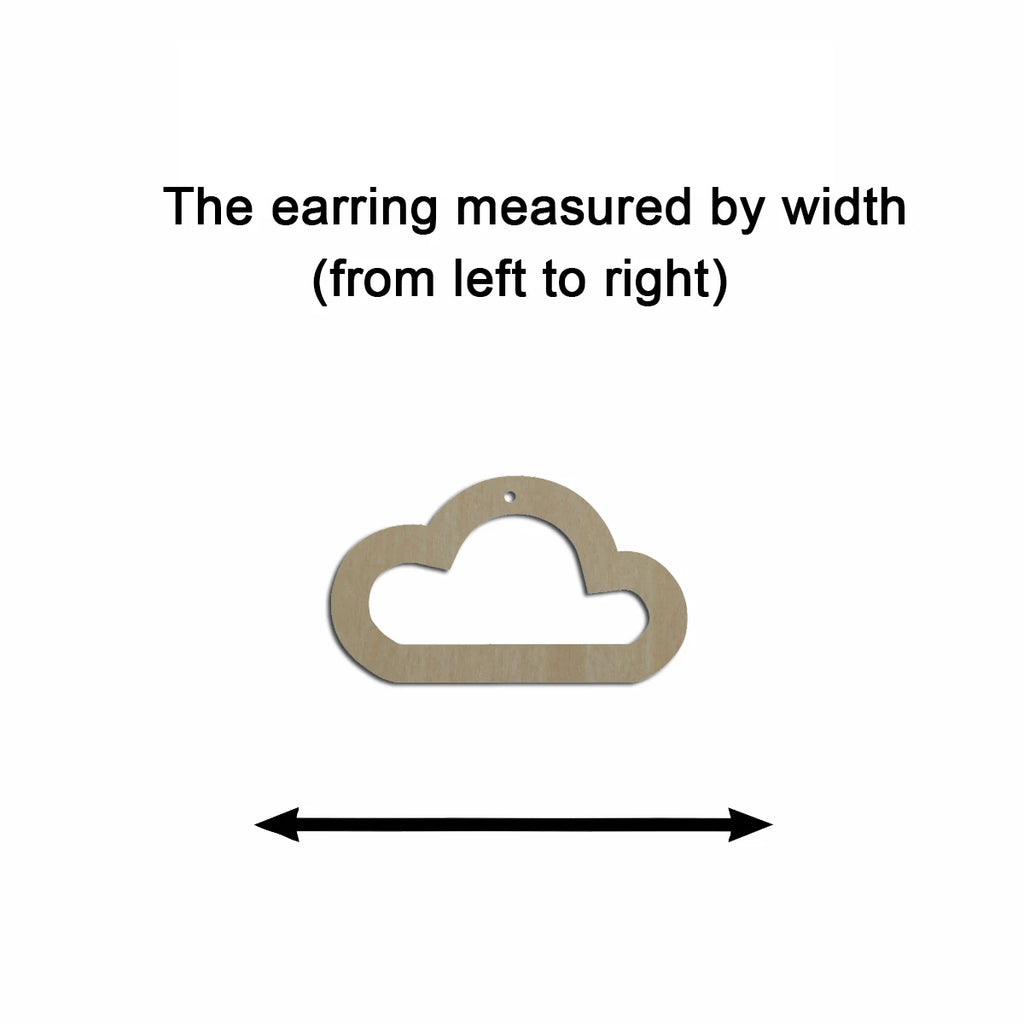 10pcs Unfinished Wood Blank Simple Cloud Hoop Outline Cutout Shape Macrame Earring Pendant Charms For DIY Jewelry Making