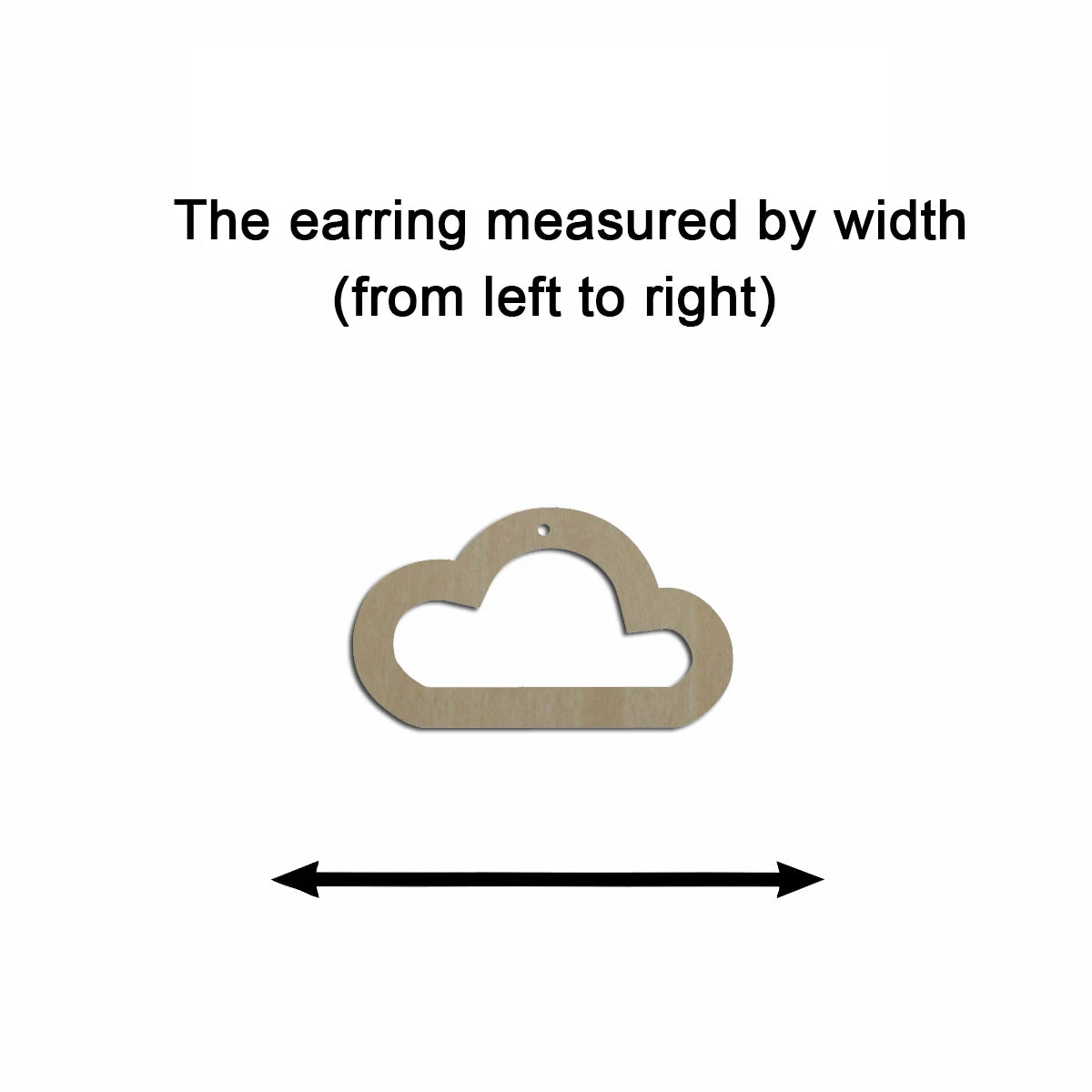 10pcs Unfinished Wood Blank Simple Cloud Hoop Outline Cutout Shape Macrame Earring Pendant Charms For DIY Jewelry Making