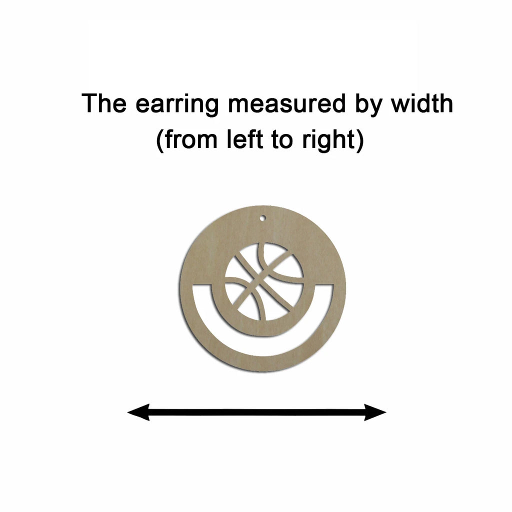 10pcs Unfinished Wood Blanks Sports Baseball Shape Macrame Earring Part Findings Wholesale For DIY Jewelry Making