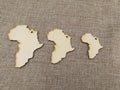 DIY Unfinished Laser Cut Wooden Earrings Blank Pendant Wood Africa Map Shapes For Jewelry Findings Components