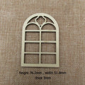 10pcs Unfinished Wood Dollhouse Windows Fairy Farmhouse Gothic Cross Windows Arched Frame For Crafts Mirror Wall Art Home Decor