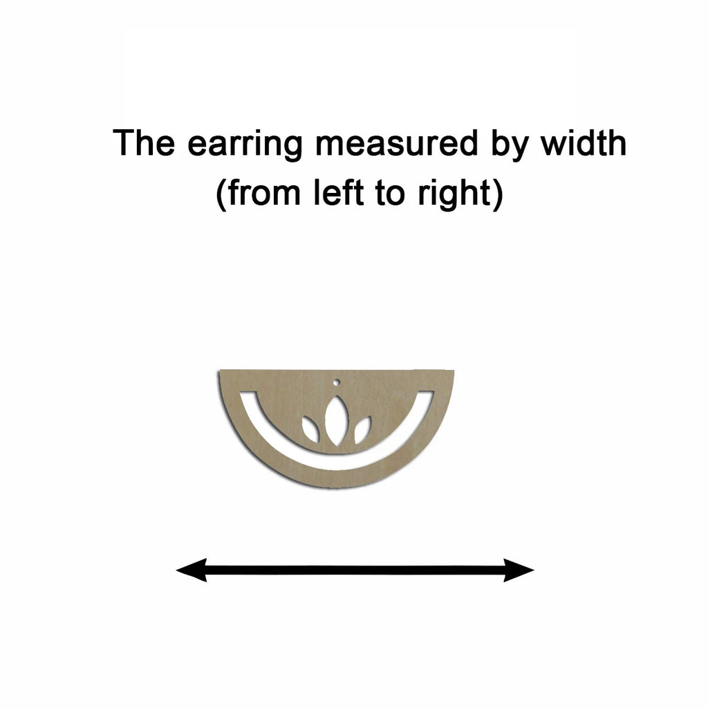 10pcs Unfinished Wood Blanks Semi Circle Lotus Flower Shape Macrame Earring Part Findings Wholesale For DIY Jewelry Making
