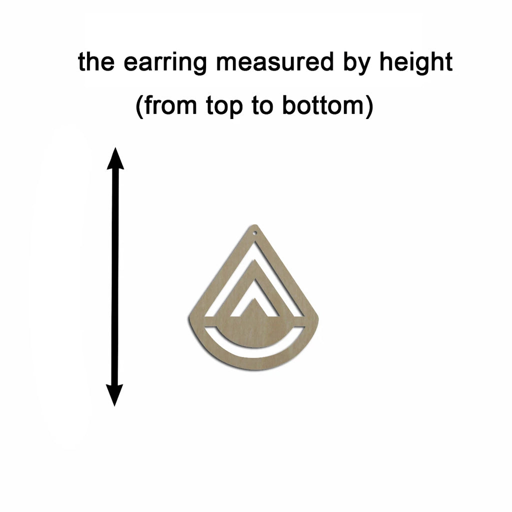 10pcs Unfinished Wood Blank Geometric Teardrop Shape Macrame Earring Part Findings Accessories Wholesale For DIY Jewelry Making