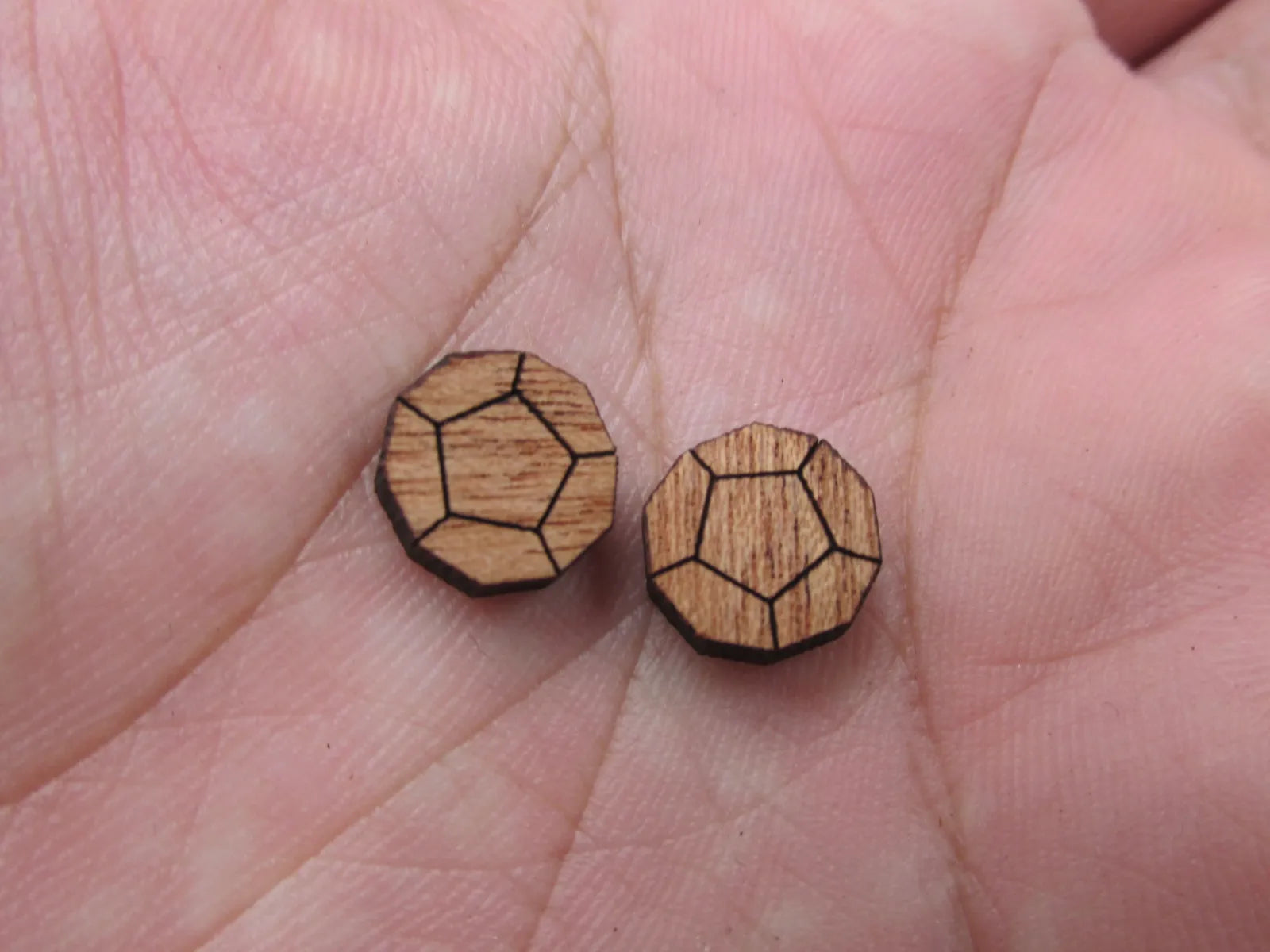 5 Pair Unfinished Blank Wood Cabochon Dice Cube Game Wooden Cutout Shapes For DIY Stud Earrings Supplies