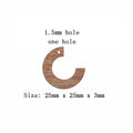 6pcs Unfinished Blank Wood Open Hoop Circle Charm Connector Pendant for Women Female Jewelry Making DIY Crafting