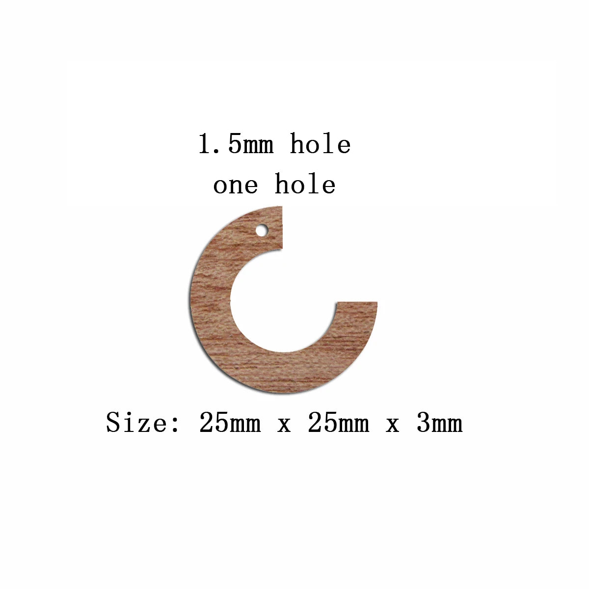 6pcs Unfinished Blank Wood Open Hoop Circle Charm Connector Pendant for Women Female Jewelry Making DIY Crafting