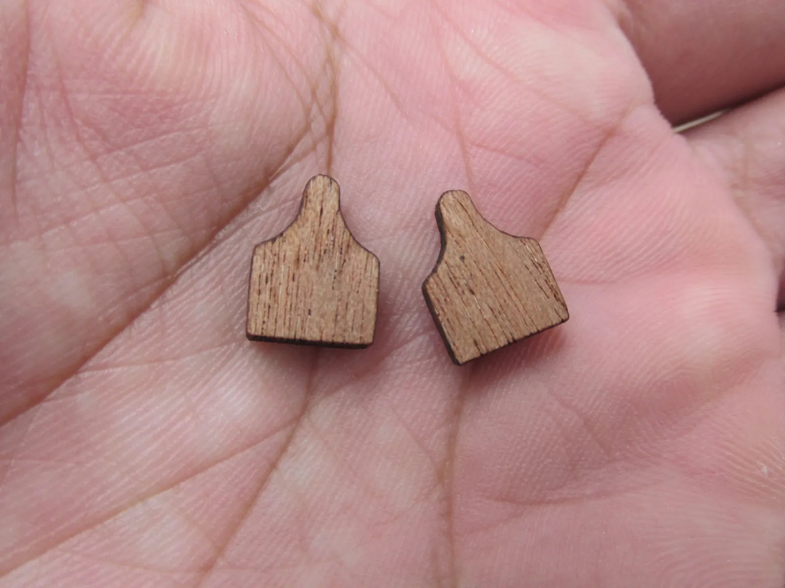 5 Pair Unfinished Blank Home farm Animal Wooden Cow Cabochon Charms Wood Shape Cutouts For DIY Craft  Earring Stud