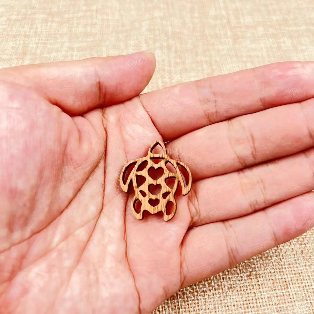 6pcs Unfinished Wooden Ocean Beach Sea Turtle Tortoise Charms Earring Pendants For Jewelry Making DIY Handmade Crafte