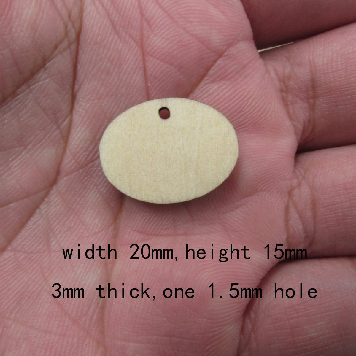 10 Pcs Unfinished Blank Wooden Geometric Oval Loop Shape Cutout Plywood Connector Jewelry Finding Supplies For Earrings