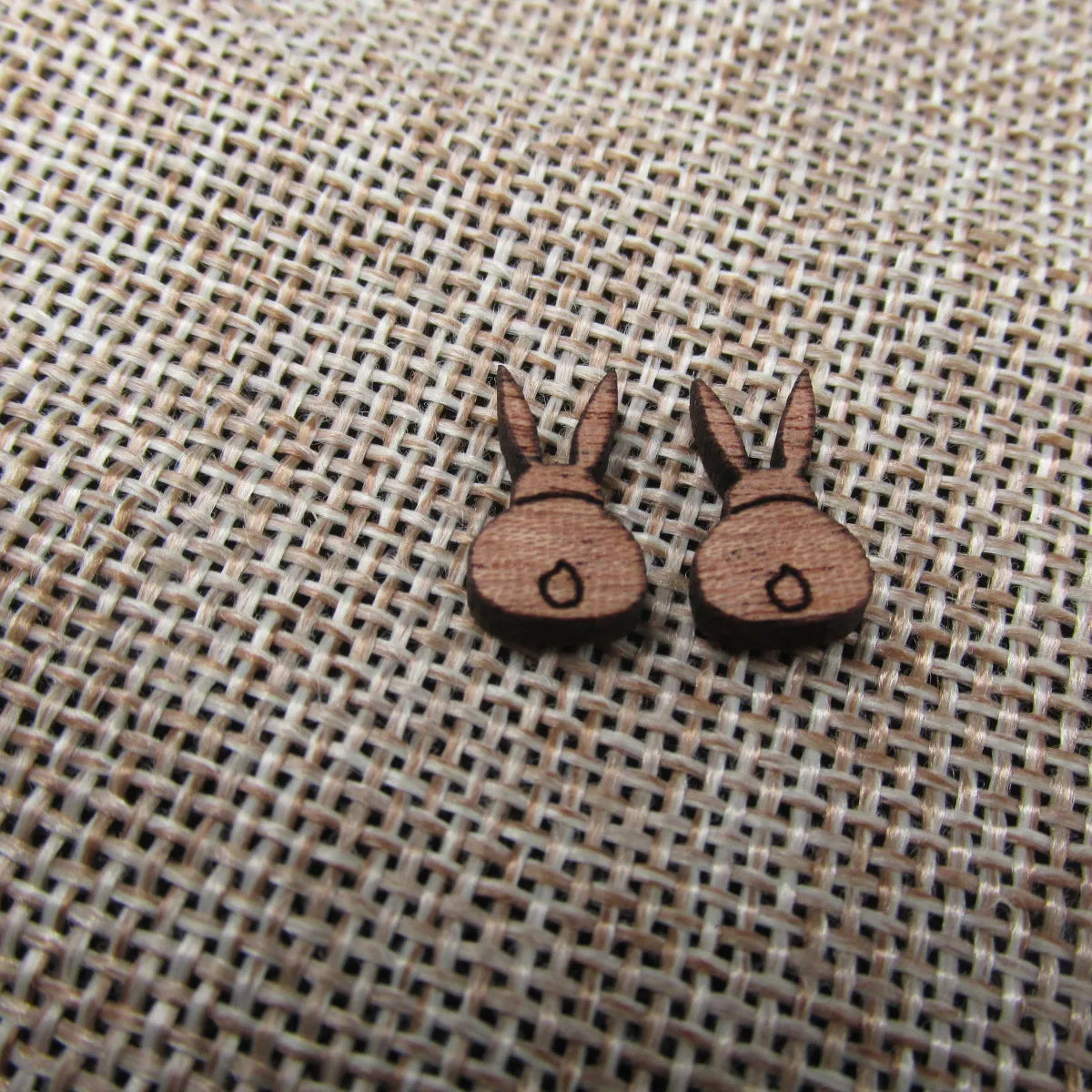 Unfinished Wooden Animal Rabbit Bunny Cabochon Charms Perfect For Handmade Project DIY Wood Craft  Earring Stud  Jewerly