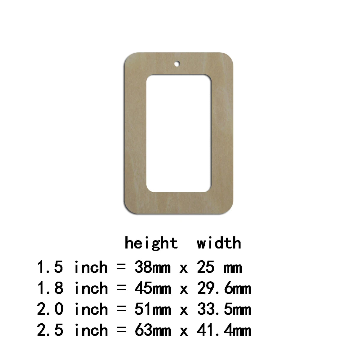 10pcs Laser Cut Unfinished Blank Wood Geometric Rectangle Cutout Shape Earring Pendant Jewelry Charm Finding
