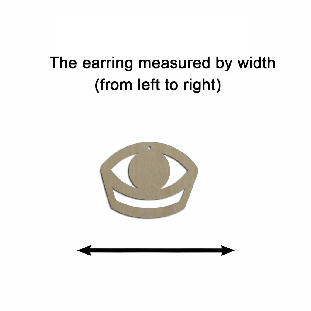 10pcs Unfinished Wood Blank Eye Cutout Shape Macrame Earring Pendant Charms For DIY Jewelry Making