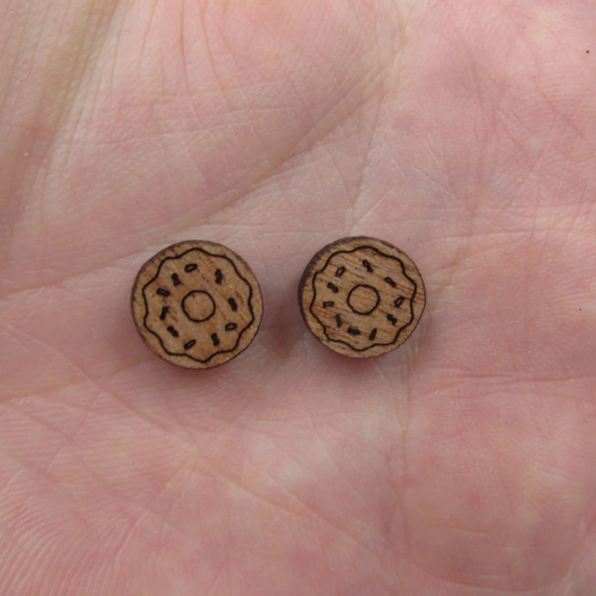 5 Pair Unfinished Blank Laser Cut Foods Wood Cabochon Pizza Donut Wooden Shape Charms Pendant For DIY Jewerly Earrings Suppliers