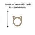 10pcs Unfinished Wood Blanks Animal Cat Head Face Hoop Shape Macrame Earring Pendant Charm For DIY Jewelry Making