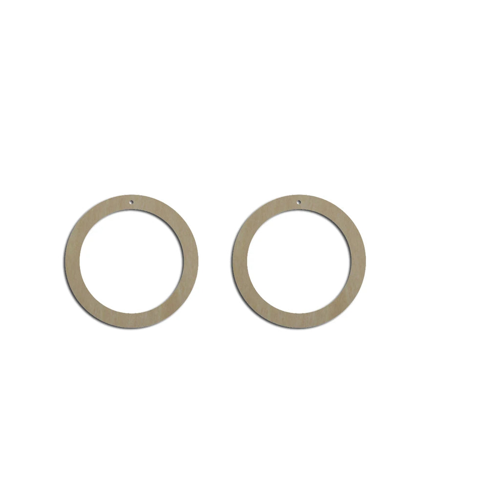 10pcs Unfinished Wood Blank Geometric Oval Circle Hoop Shape Macrame Earring Part Findings Wholesale For DIY Jewelry Making