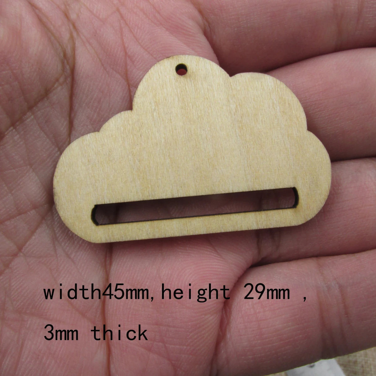 10pcs 1.75 inch Width Unfinished Wooden Earring Blanks Cloud Macrame DIY Jewellery Earrings Parts Findings Accessories Supplies