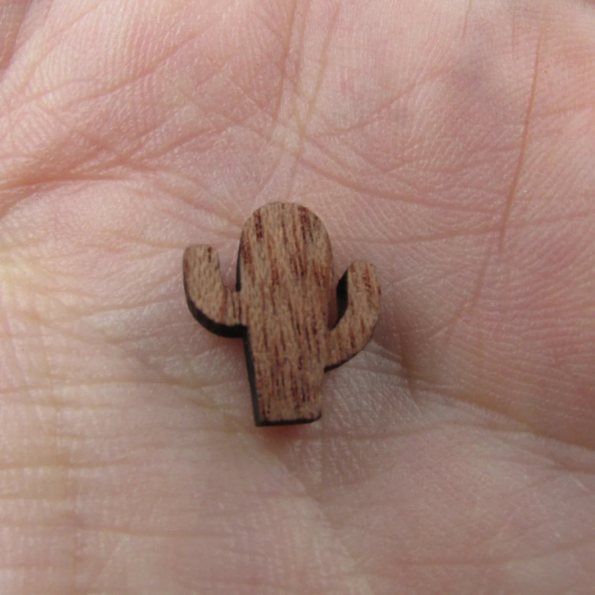 5 Pairs Unfinished Laser Engraved Wood Cabochon Shape Plants Cactus Charms Wooden Cutout Jewerly Earrings Suppliers