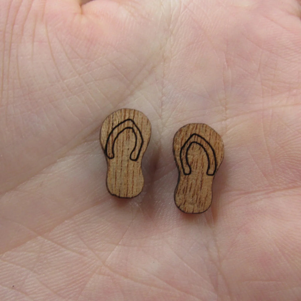 5 Pair Unfinished Blank Ocean Beach Wood Waves Shoe Wooden Cutout Shapes For DIY Stud Earrings Supplies