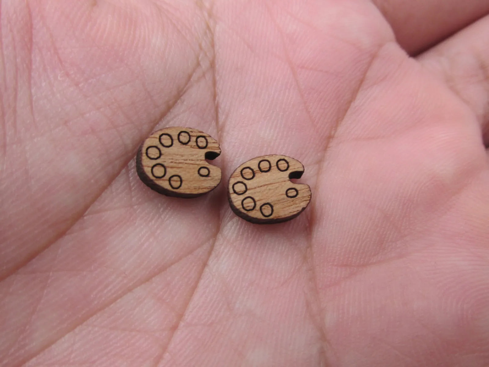 5 Pair Back to School Unfinished Blank Wood Cabochon Book Bag Wooden Cutout Shape For DIY Earrings Supplies