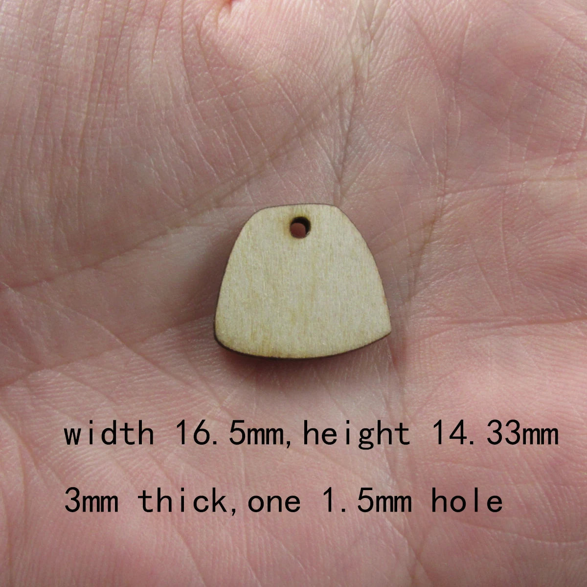 10 Pcs Unfinished Blank Wooden Geometric Petal Trapezoid Shape Cutout Plywood Connector Jewelry Finding Supplies For Earrings