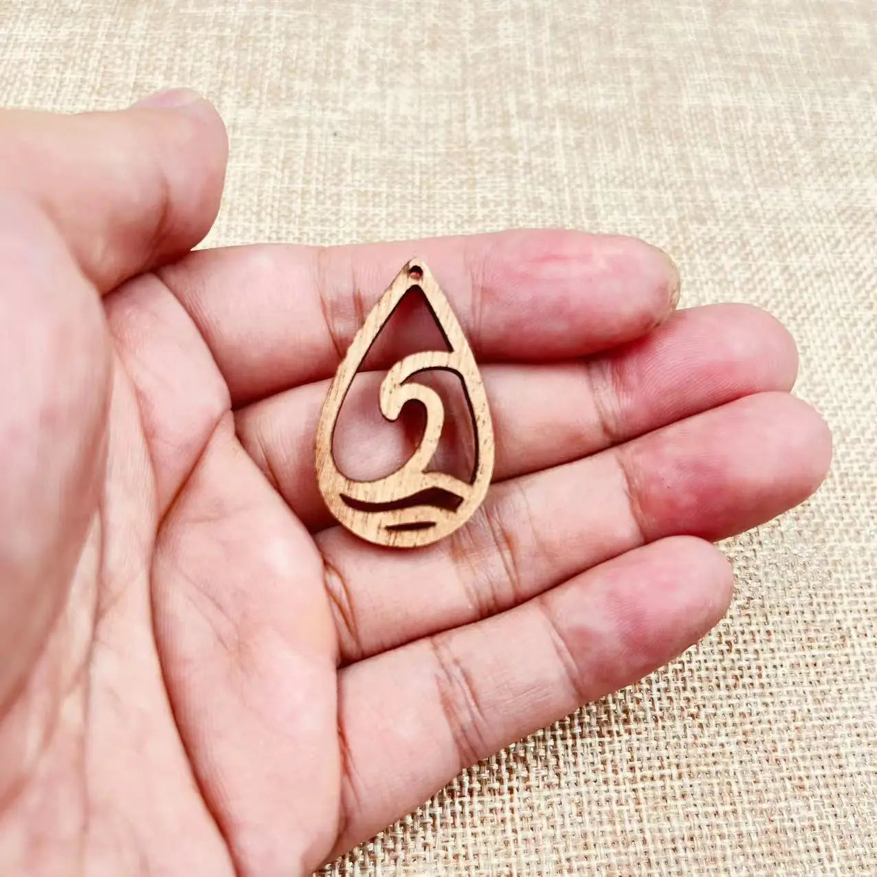 6pcs Unfinished Wood Wave Connector Sea Charms Ocean Beach Earring Pendants For Jewelry Making DIY Handmade Crafte