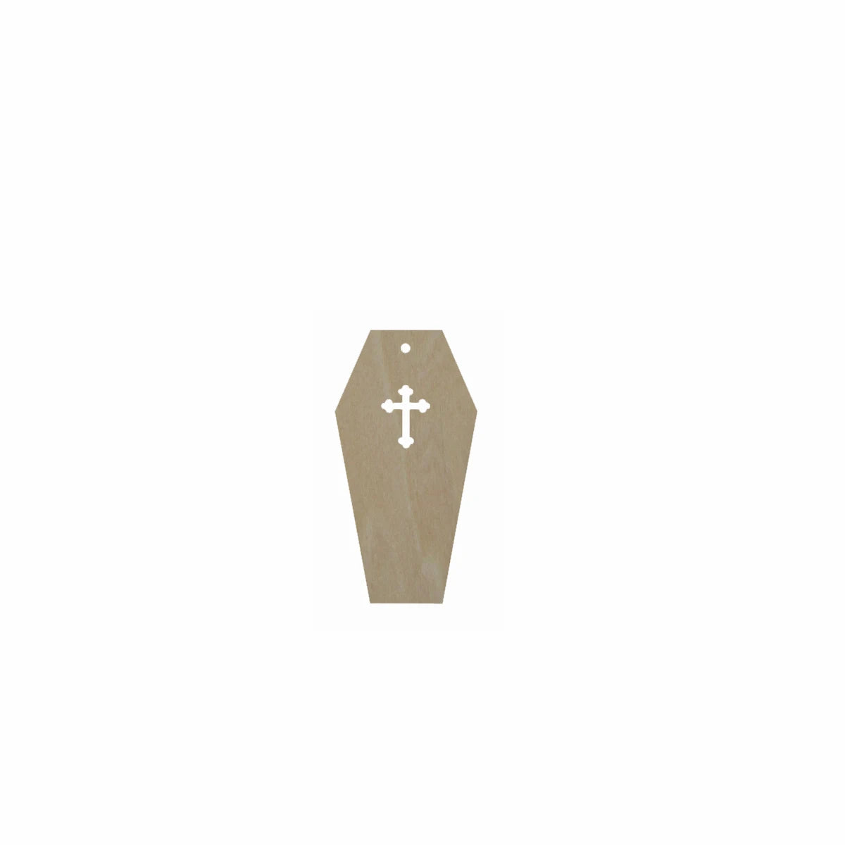 10pcs Bulk Unfinished Wooden Blank Holiday Halloween Cross Coffin Cutout Shape For Spooky Horror Theme Jewelry Earring