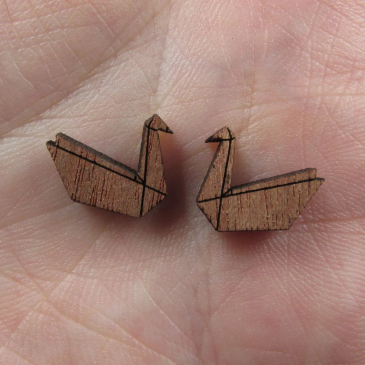 5 Pair Unfinished Blank Home Farm Animal Wooden Swan Cabochon Charm Wood Shape Cutouts For DIY Craft  Earring