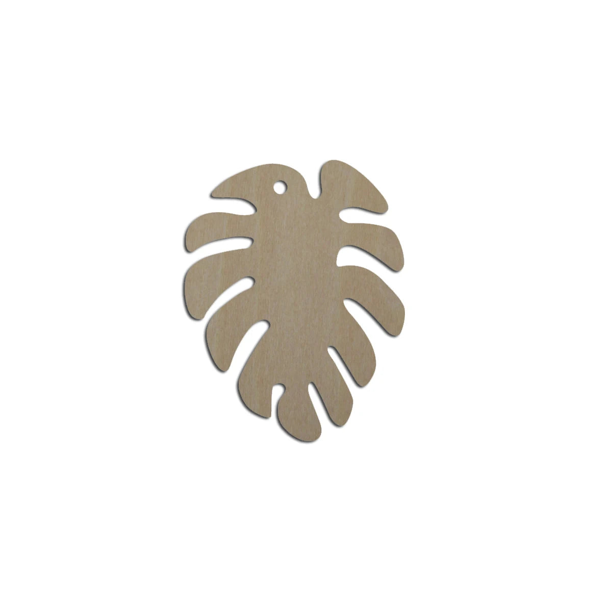 10pcs Laser Cut Unfinished Blank Wood Monstera Leaf Shape Earring Pendant Jewelry Charm Finding For DIY Making Project