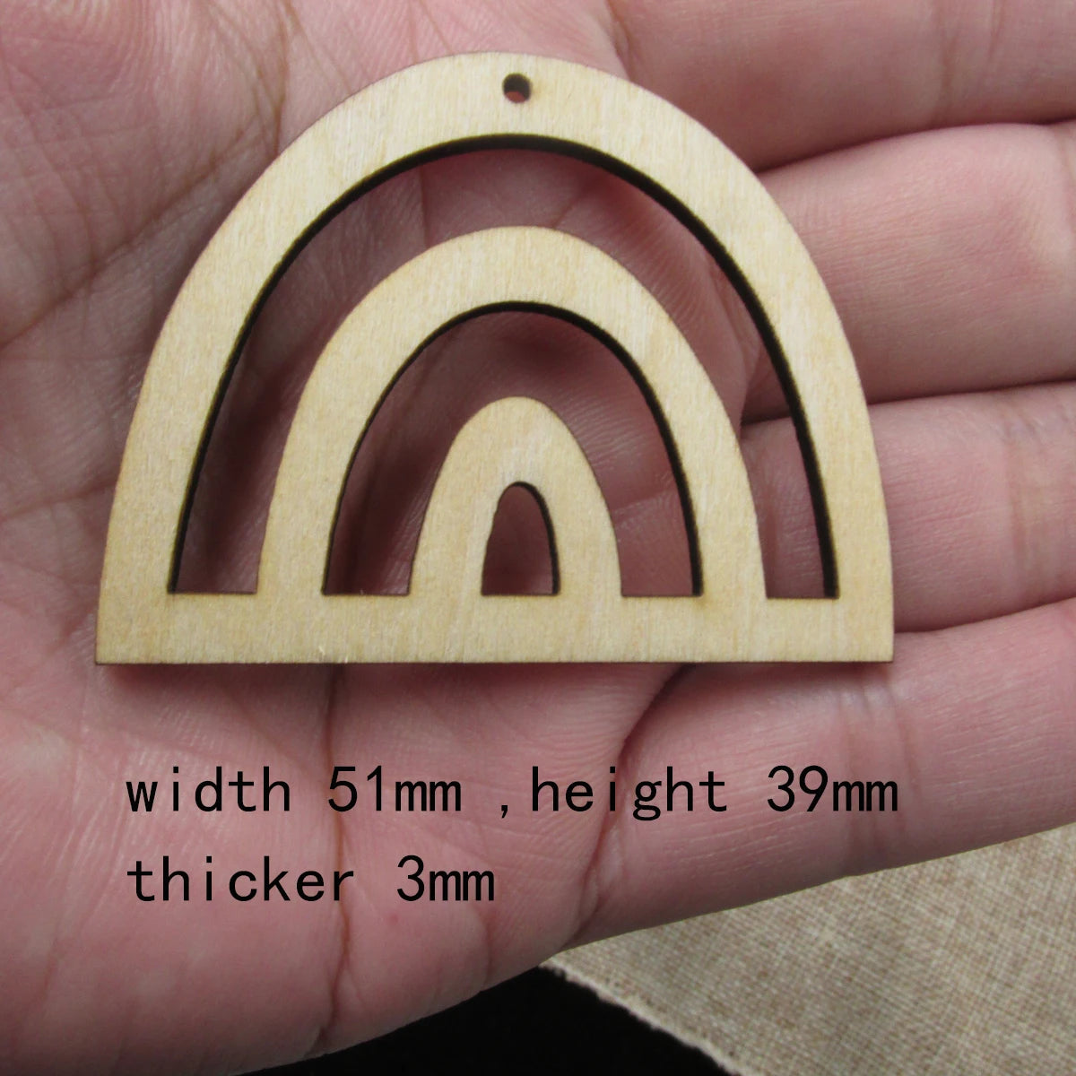 10pcs Unfinished Wood Blanks Rainbow Heart Football Window Macrame DIY Earrings Parts Findings Accessories Supplies