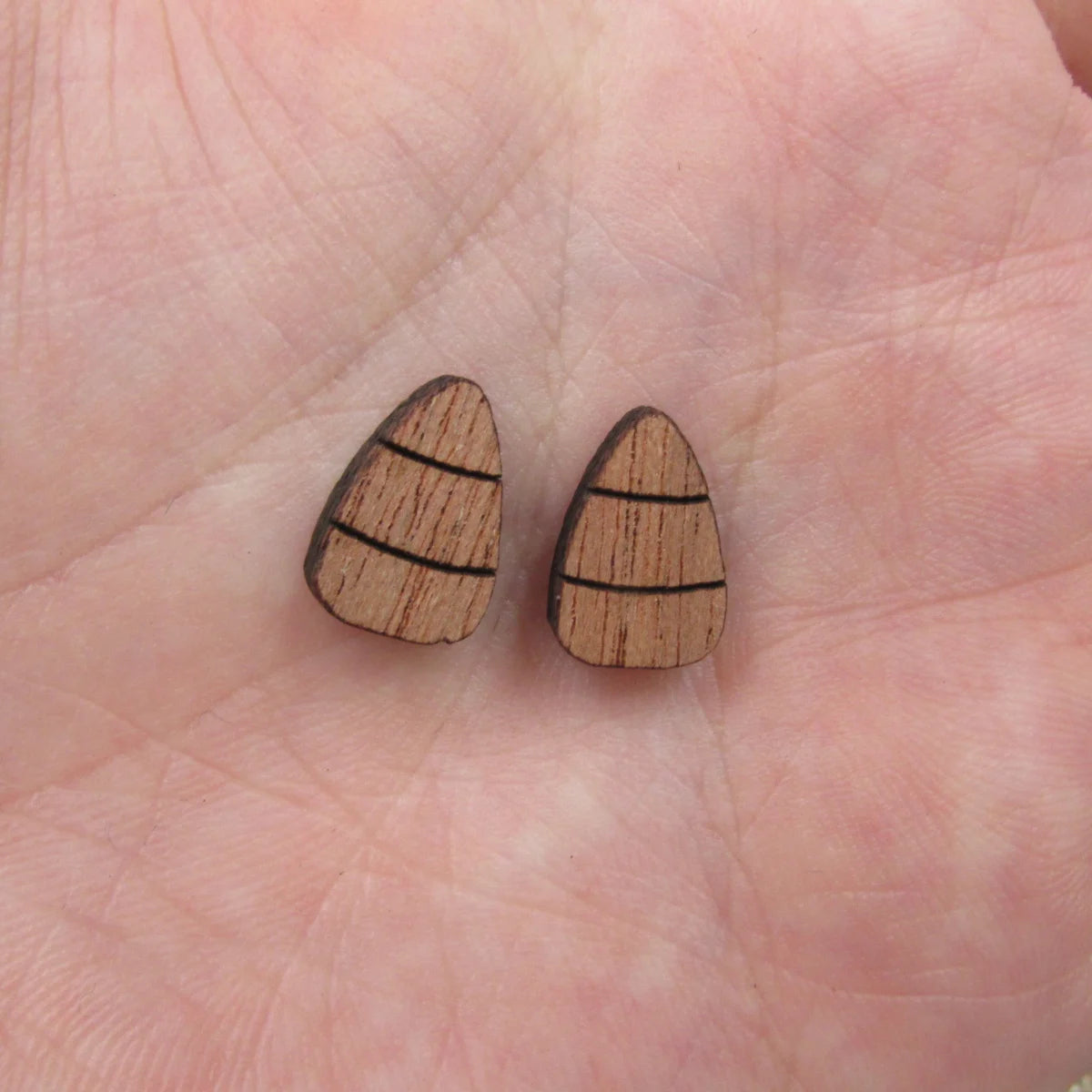 5 Pair Unfinished Blank Wooden Cabochon Wood Sweet Corn Radish Turnips Shape Cutouts For DIY Craft Earring Stud