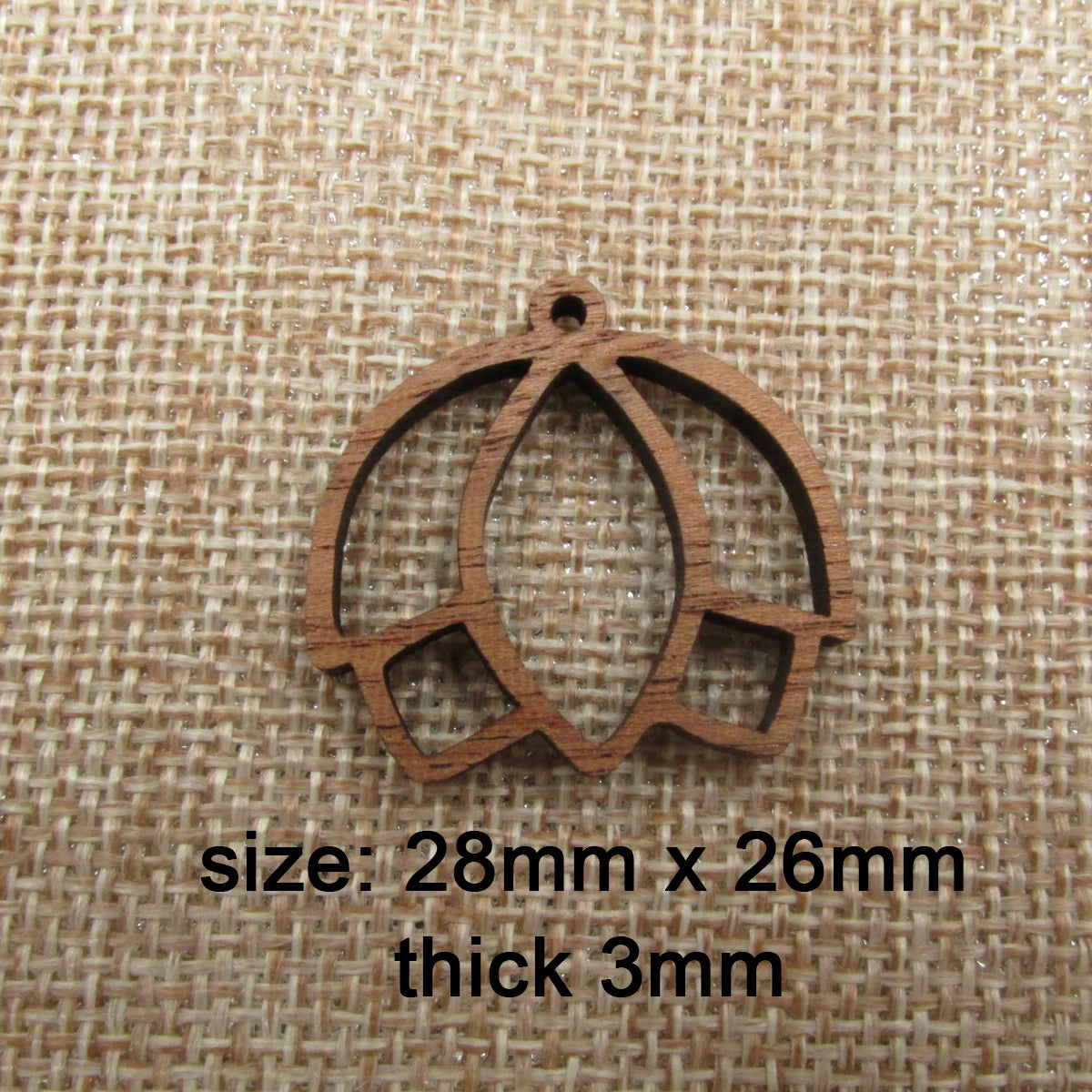 6pcs Unfinished Wood Lotus Flower Charms Earring Pendants For Jewelry Making DIY Handmade Craft