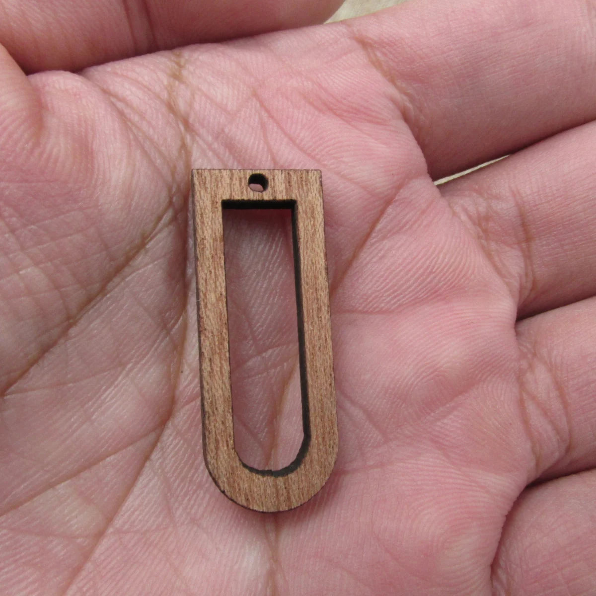 6 Pcs Unfinished Blank Wooden Oval Annulus Shape Cutout Wood Connector For Necklace Earring Pendant  DIY Making Jewelry