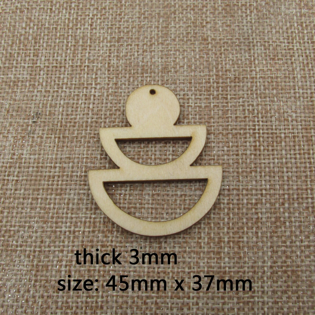 10pcs Unfinished Wood Blanks Geometric Circle With Double Semi Wooden Macrame For DIY Earrings Findings Jewelry