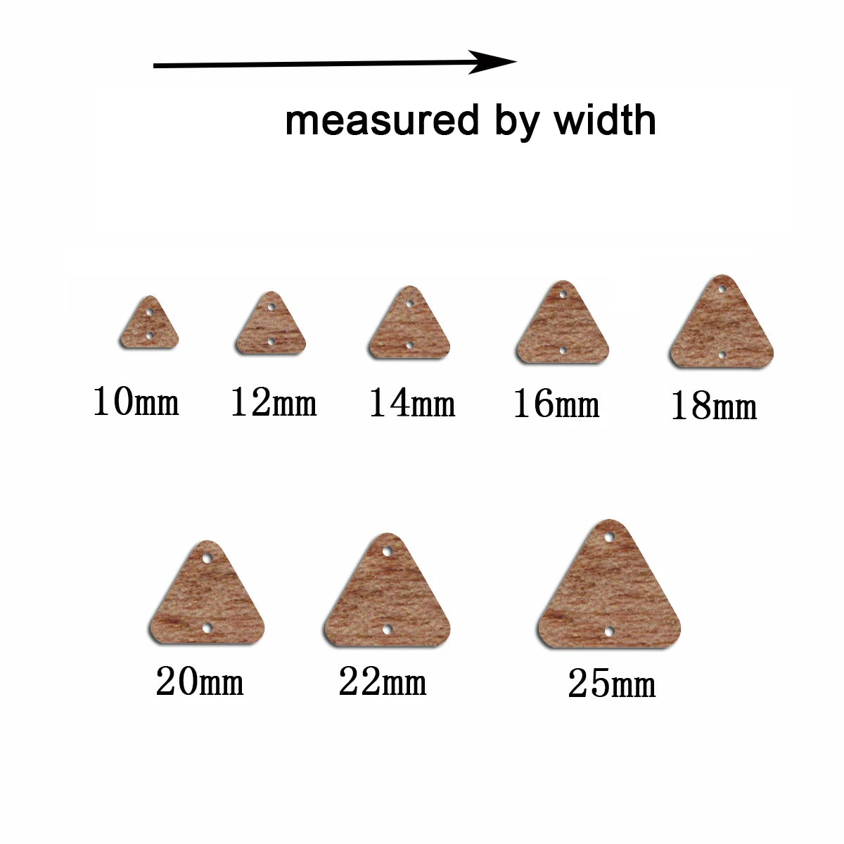 6pcs Unfinished Blank Wooden Geometric Triangle Two Holes Earring Connector Pendant for Jewelry Making DIY Crafting