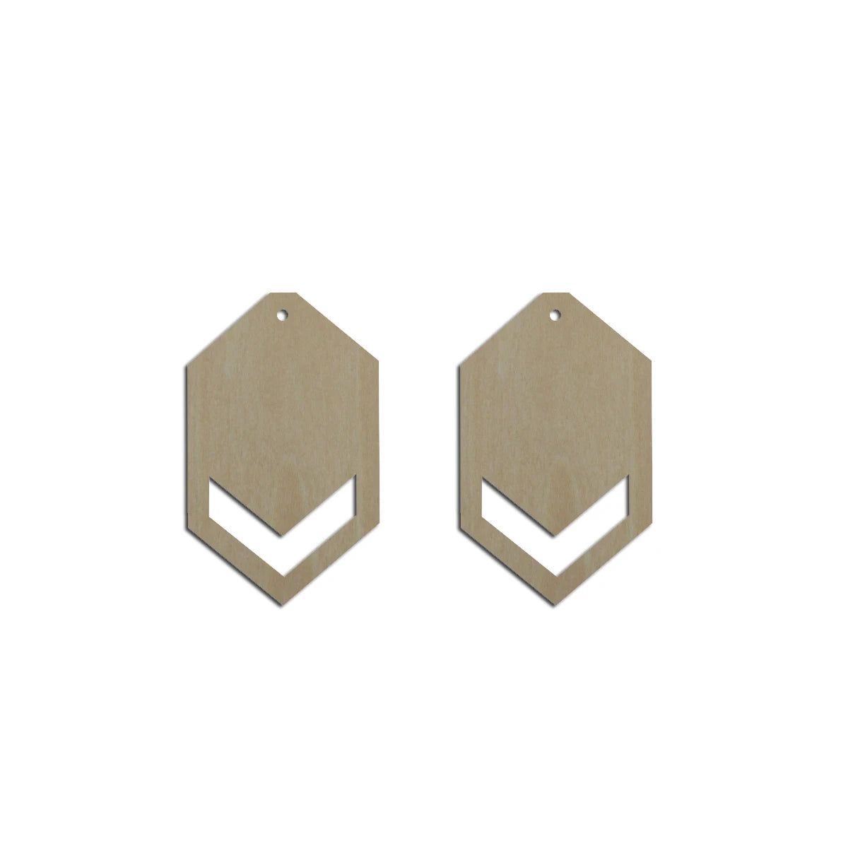 10pcs Unfinished Wood Blanks Geometric Hexagon Cutout Shape Macrame Earring Part Findings Wholesale For DIY Jewelry Making
