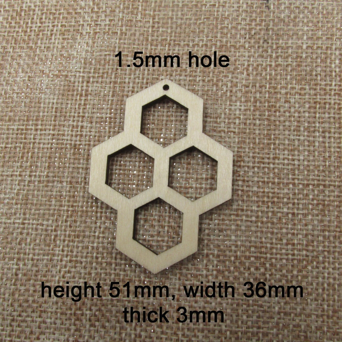 10pcs Unfinished Blanks Wooden Rectangle Hexagon Honeycomb Shape Hollow Dangle Earrings DIY Findings Jewelry