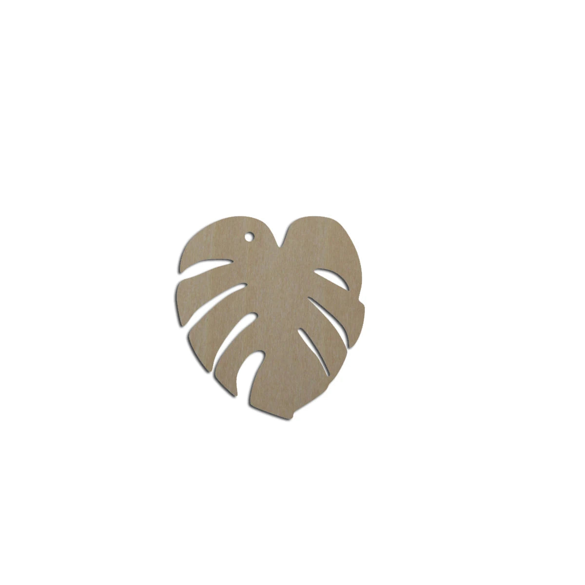 10pcs Laser Cut Unfinished Blank Wood Monstera Leaf Shape Earring Pendant Jewelry Charm Finding For DIY Making Project