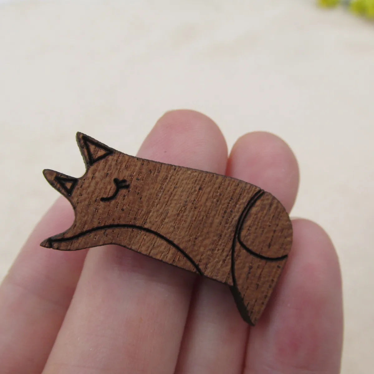 Laser Cut Unfinished Wooden Animal Fox Charm Pendant Jewerly Finding Perfect for Earring Brooch Necklace
