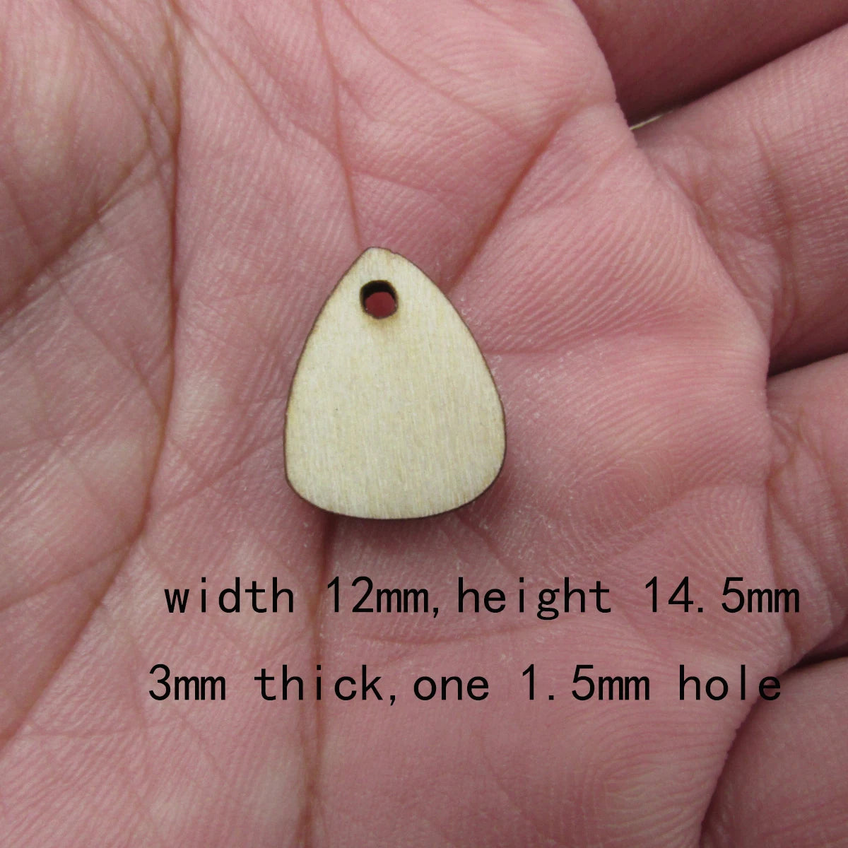 10 Pcs Unfinished Blank Wooden Raindrop Stone Shape Cutout Plywood Connector Jewelry Finding Supplies For Earrings