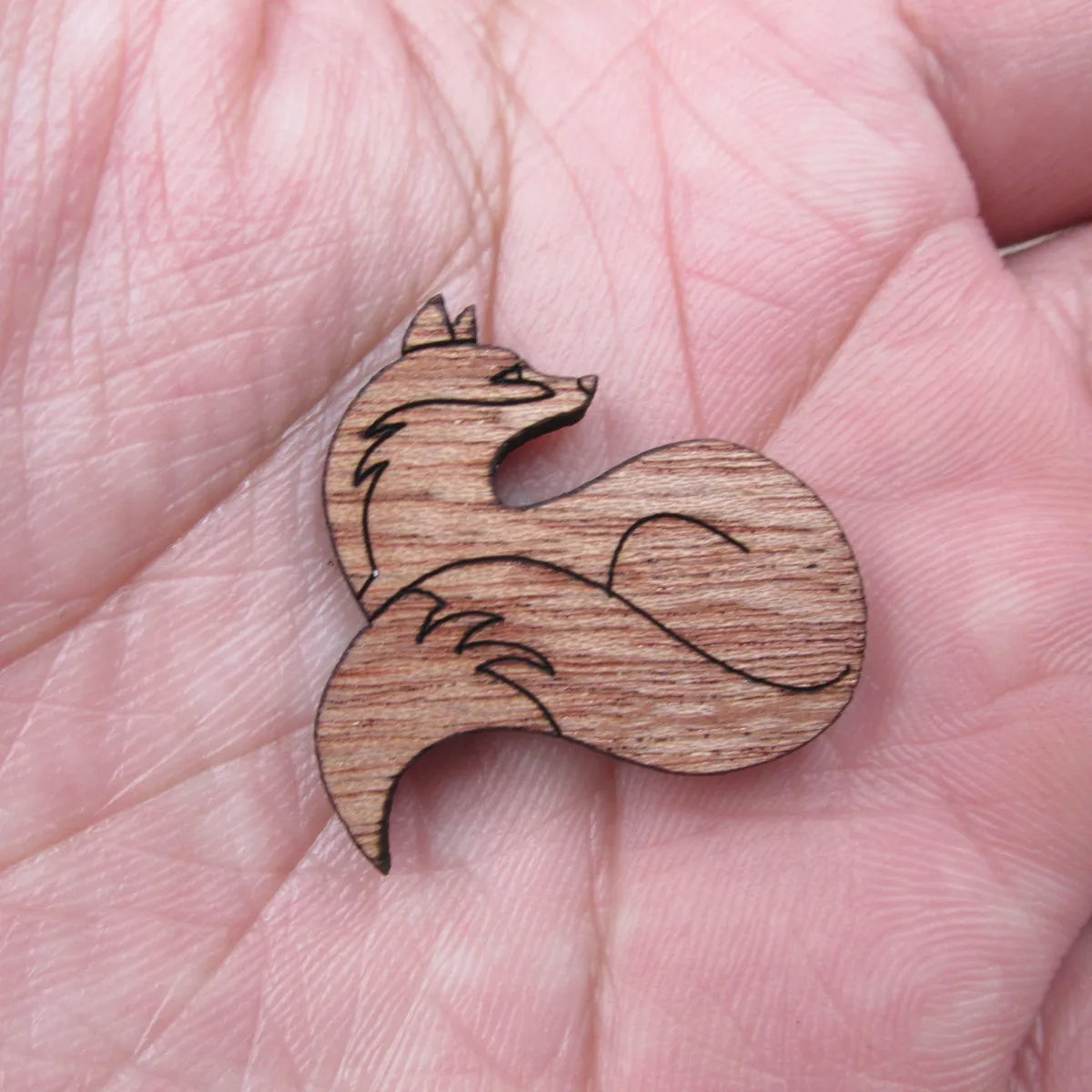 Unfinished Blank Wooden Geometric Animal Fox Head Accessory For Brooches Enamel Pin Necklace Jewelry DIY Handmade